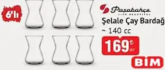 PAŞABAHÇE ŞELALE ÇAY BARDAĞI 6'LI 140 CC